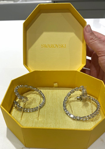 Swarovski matrix hoop earrings - swarovski,