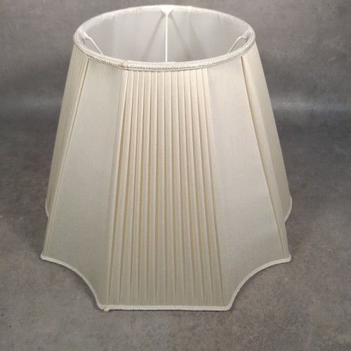 Large pleated lampshade - lampshade, cream
