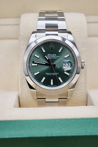 Rolex datejust 41mm mint green - rolex,