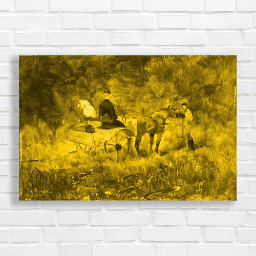 Horse drawn wagon forest - wagon,