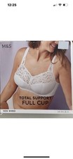 BN M&S Total Support non wired non padded white Wild Blooms full cup bra