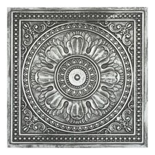 Plastic ceiling tiles painted