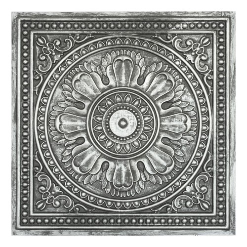 Plastic ceiling tiles painted