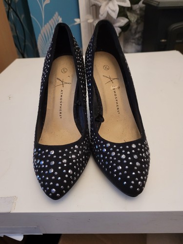Atmosphere black court shoes