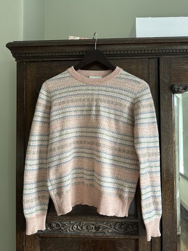Brora pink fairisle cashmere - pink,