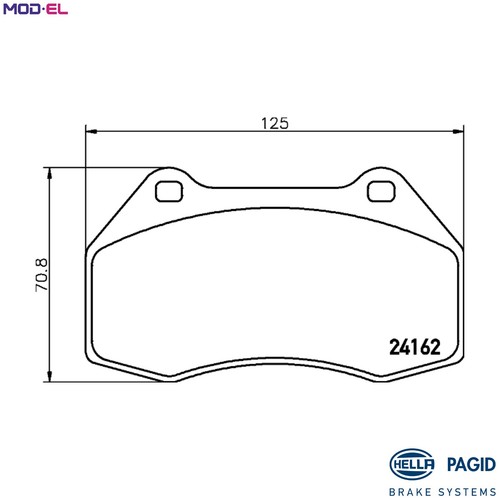 Brake pad set disc - brake, 8db