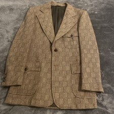 J&R Pollack Action-Back TWEED Parquet Wool  Norfolk Hacking Shooting Jacket 40