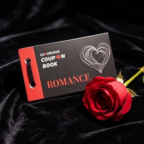 Romantic love coupon - romantic, book