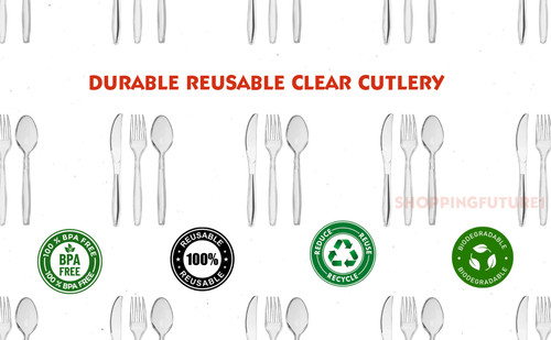 150 clear plastic cutlery - clear,