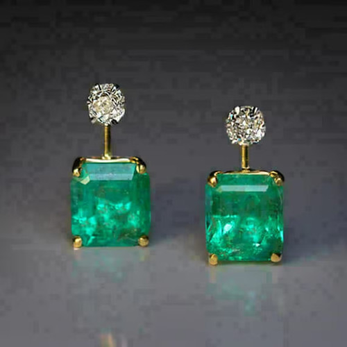 4ct emerald cut lab - emerald, lab-created
