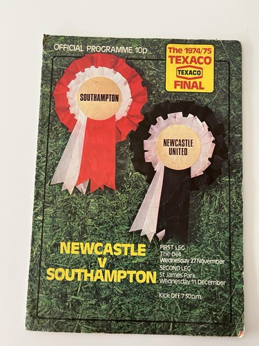 Texaco cup final programme - final,