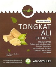 Tong Ali Capsules 200:1 – High Strength Root Extract for Male Enhancement UK