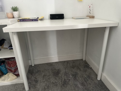 Ikea white computer - ikea, desk/