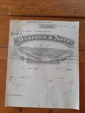 1909 letterhead Bamford & Sons Leighton Iron Works Uttoxeter