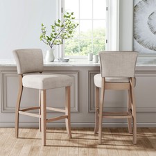 Linen barstool chairs high - barstool,
