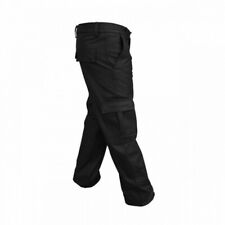 Mens Black Real Leather Cargo