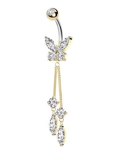 Titanium butterfly dangle - butterfly,