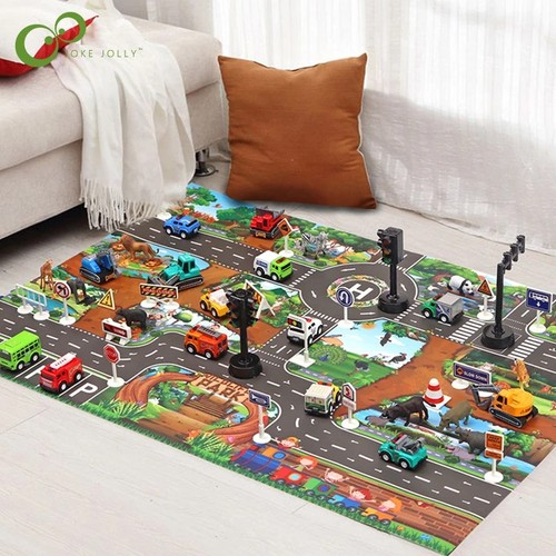 City traffic road map play - traffic, mat