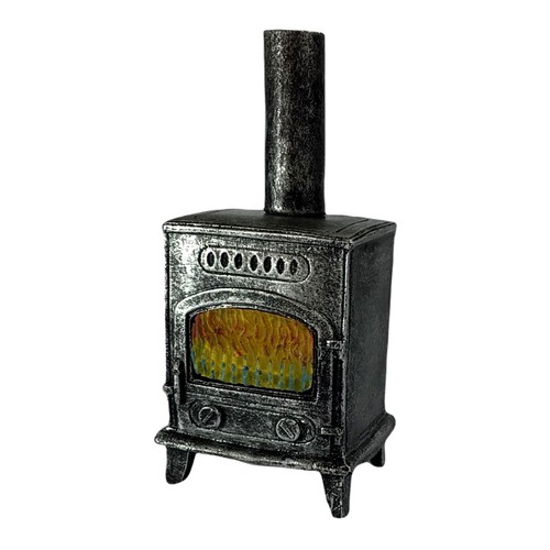 Dolls house wood burning stove - wood,