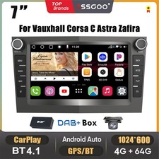 DAB+ For Vauxhall Corsa C Astra Zafira Carplay Car Radio Stereo GPS Android 14
