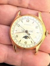 Vintage Rubina Moonphase  Triple Date  Men's Watch Rare Not Running