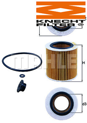 Oil filter ox387d1 knecht - filter, i