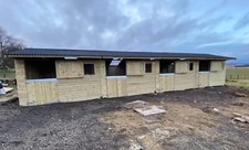 12ft x 48ft Wooden Stables Block Animal Horse Timber Stable 16mm Cladding