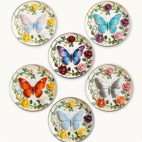 Butterflies coasters set - butterflies,