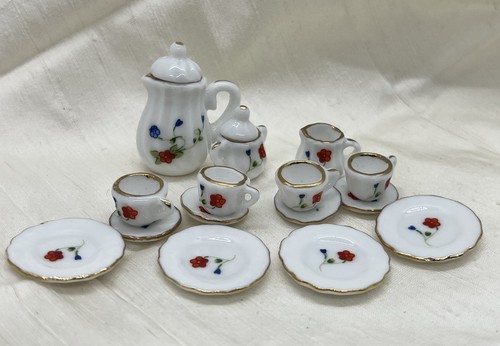 Dolls house porcelain floral