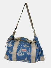 Cath Kidston Duffle Weekend Bag Nautical Boats Cotton Top Handle Shoulder Strap