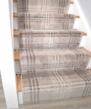 Beige Tartan Stair Runner