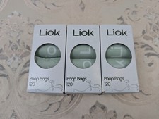 3x Liok, Eco-Friendly dog poo bags, Guaranteed Leak Proof Biodegradable Dog Poop