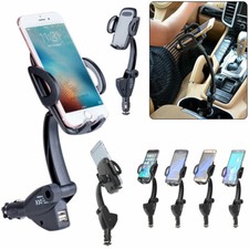Dual 2 USB Ports Car Cigarette Lighter Charger Mount Holder For Cell Phone GPS◈