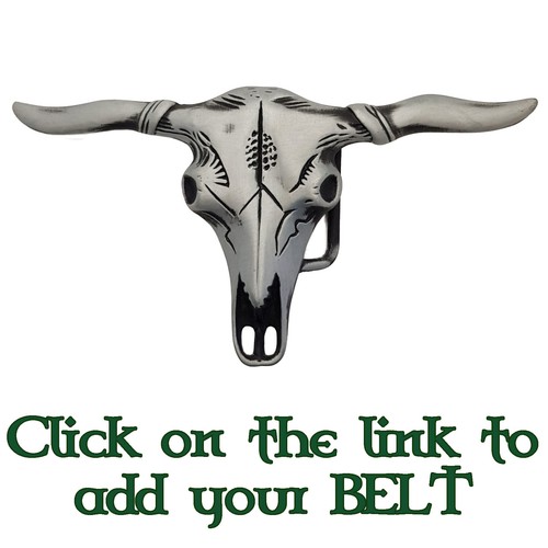 Longhorn western belt buckle - belt,