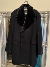 Moncrief London Double Breasted Luxury Faux Fur Overcoat (48) RRP: £700 BNWOT