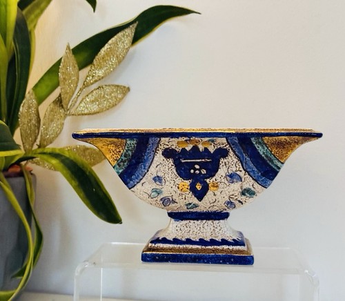Vintage spanish pedestal bowl - vintage,