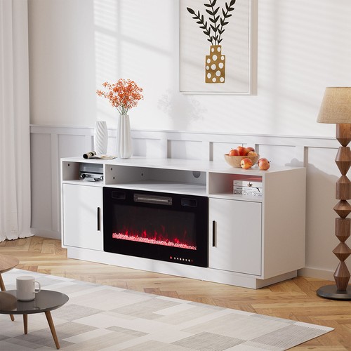 Stand with fireplace - with,