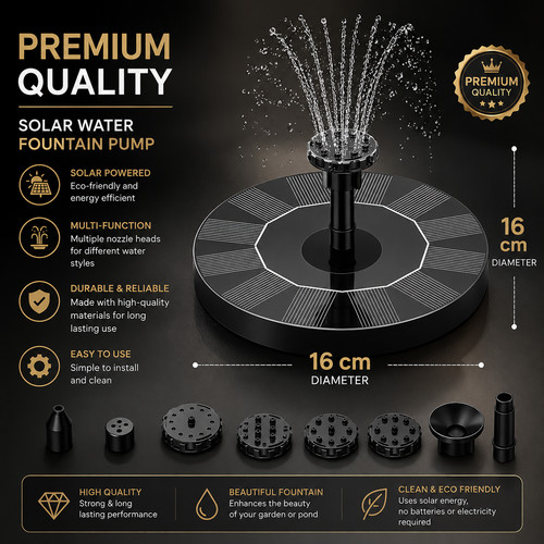 16cm solar fountain - 16cm,