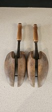Pair Of Antique 1916 Wooden Adjustable Shoe Trees Props Size 4.