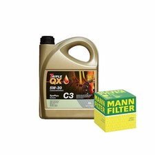 Triple QX TQX Fully Synthetic C3 5W30 Engine Oil 5L Mann Oil Filter Service Kit