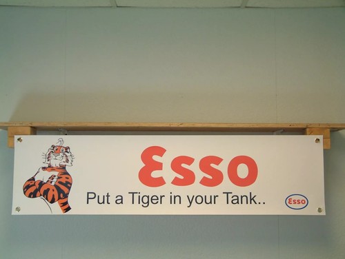 Esso petrol banner classic car - petrol,