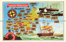 R571025 Cornish Shipwrecks Murray King Studio Casa Mia 1975 Map