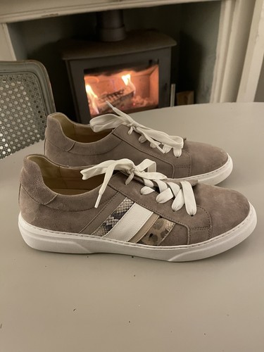 Gabor laced beige - laced, beige/white/snake