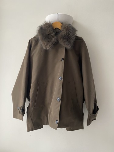 Zara faux fur trim jacket - faux,