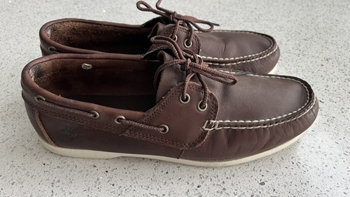 Timberland brown leather boat - timberland,