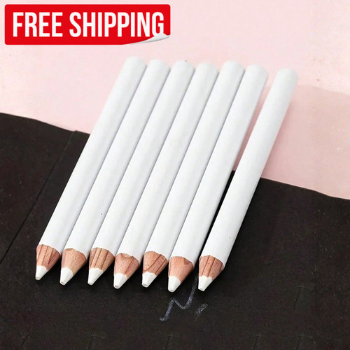 White fabric marking pencils - white,