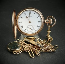 Beautiful Antique Waltham 17J  Gold Filled Full Hunter Pocket Watch