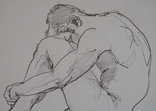 Male nude drawing - nude,