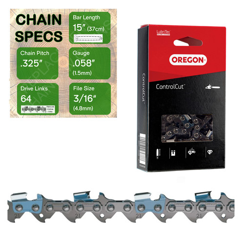 Oregon 21bpx064 chainsaw - 15",