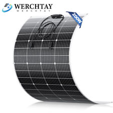 200W Flexible 12V Mono Solar Panel for Camper Van Caravan Camping Marine Boat RV